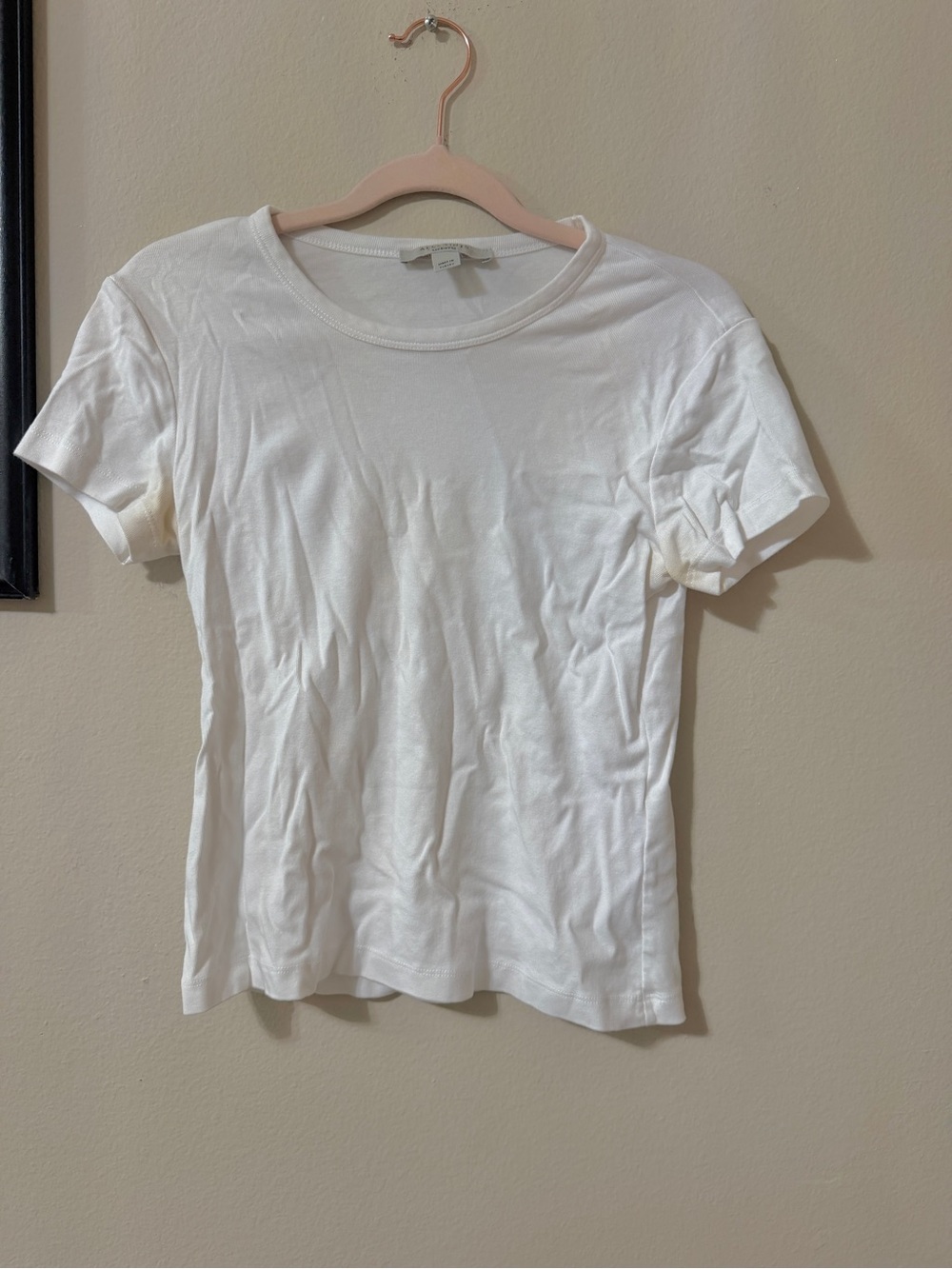 All Saints Classic White Crewneck Short Sleeve Top